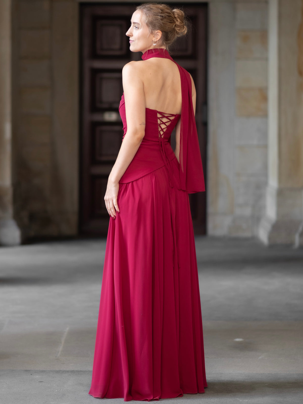 Abendkleid Aurora - Weinrot