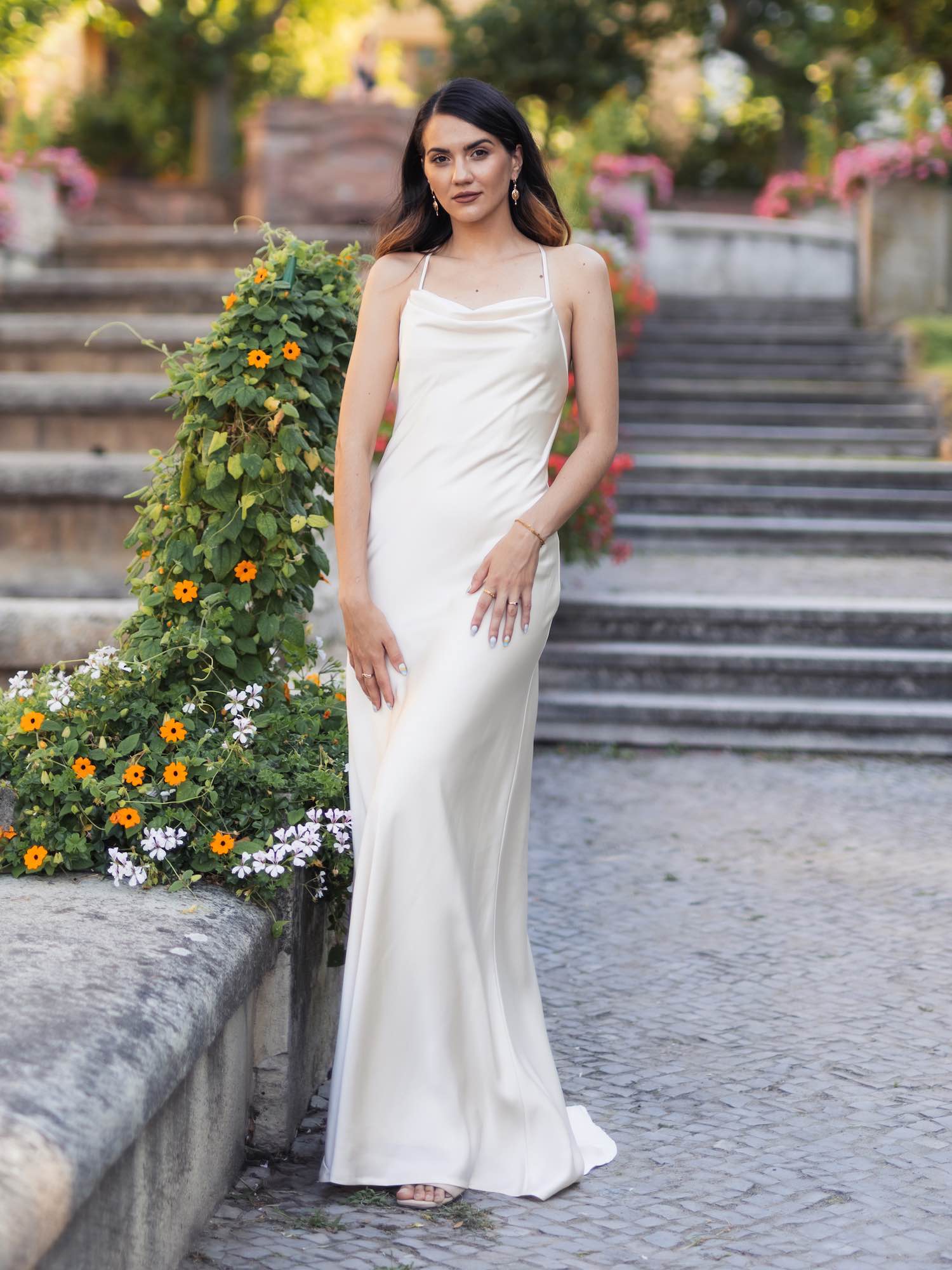 Abendkleid Celine - Creme