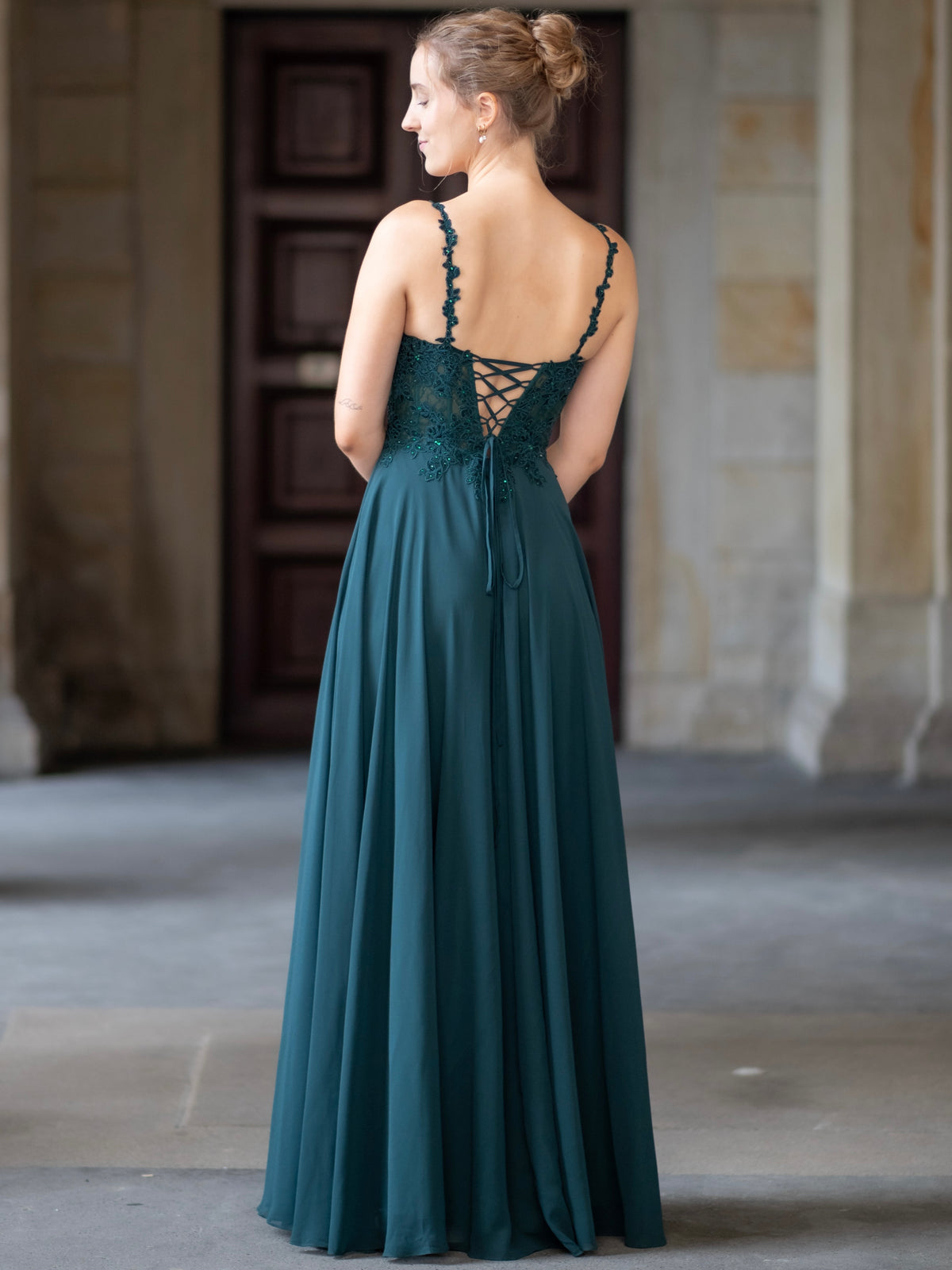 Abendkleid Loretta - Dunkelgrün