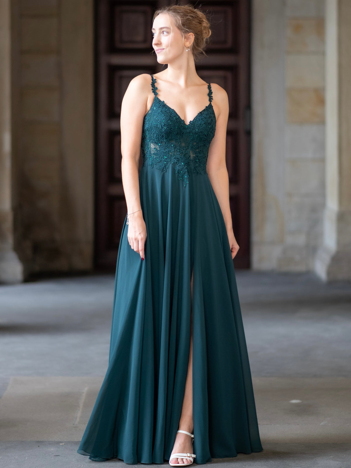 Abendkleid Loretta - Dunkelgrün