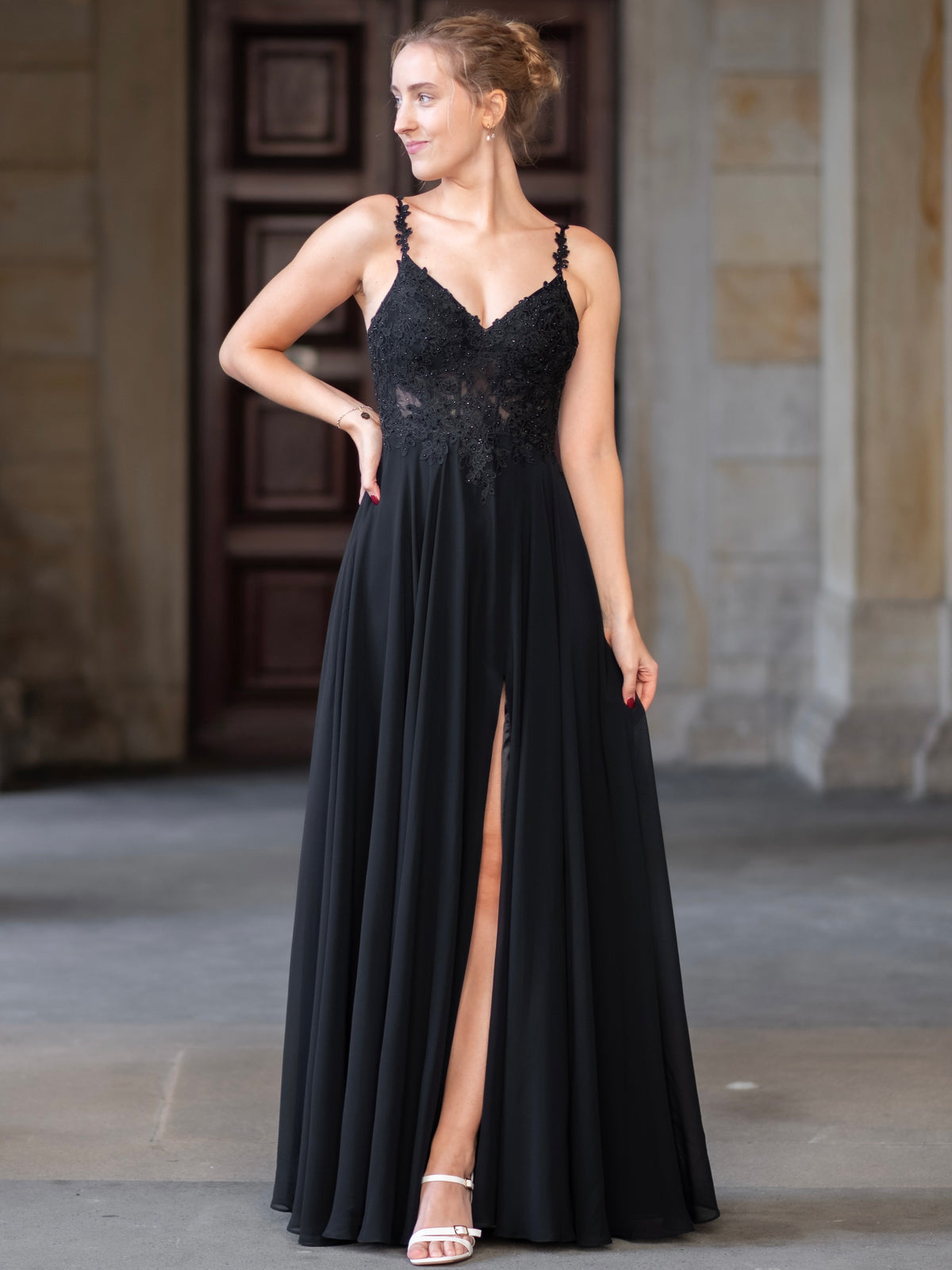 Abendkleid Loretta - Dunkelgrün