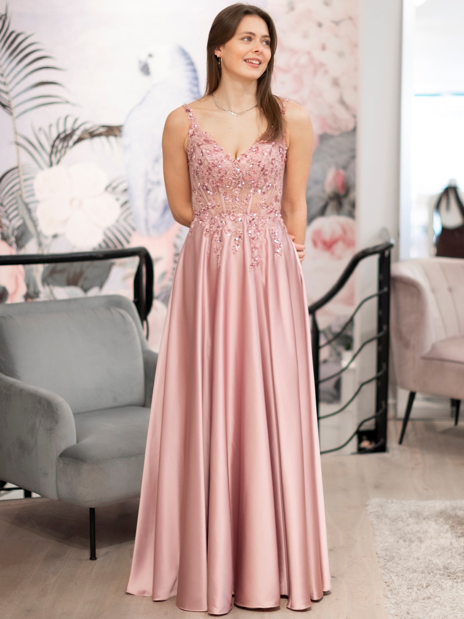 Abendkleid Lunara - Bordeaux