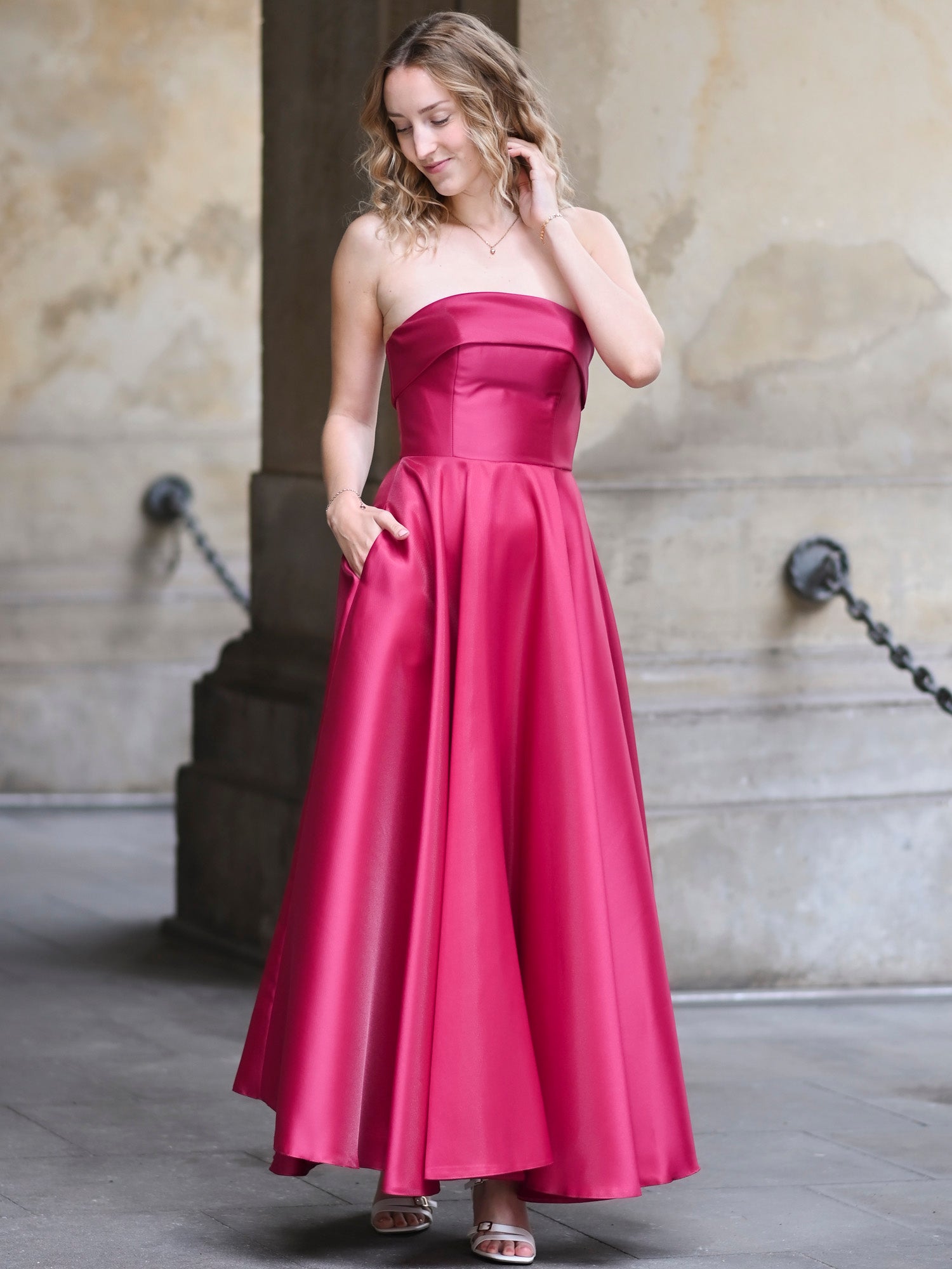 Abendkleid Midi Agnes - Hellblau