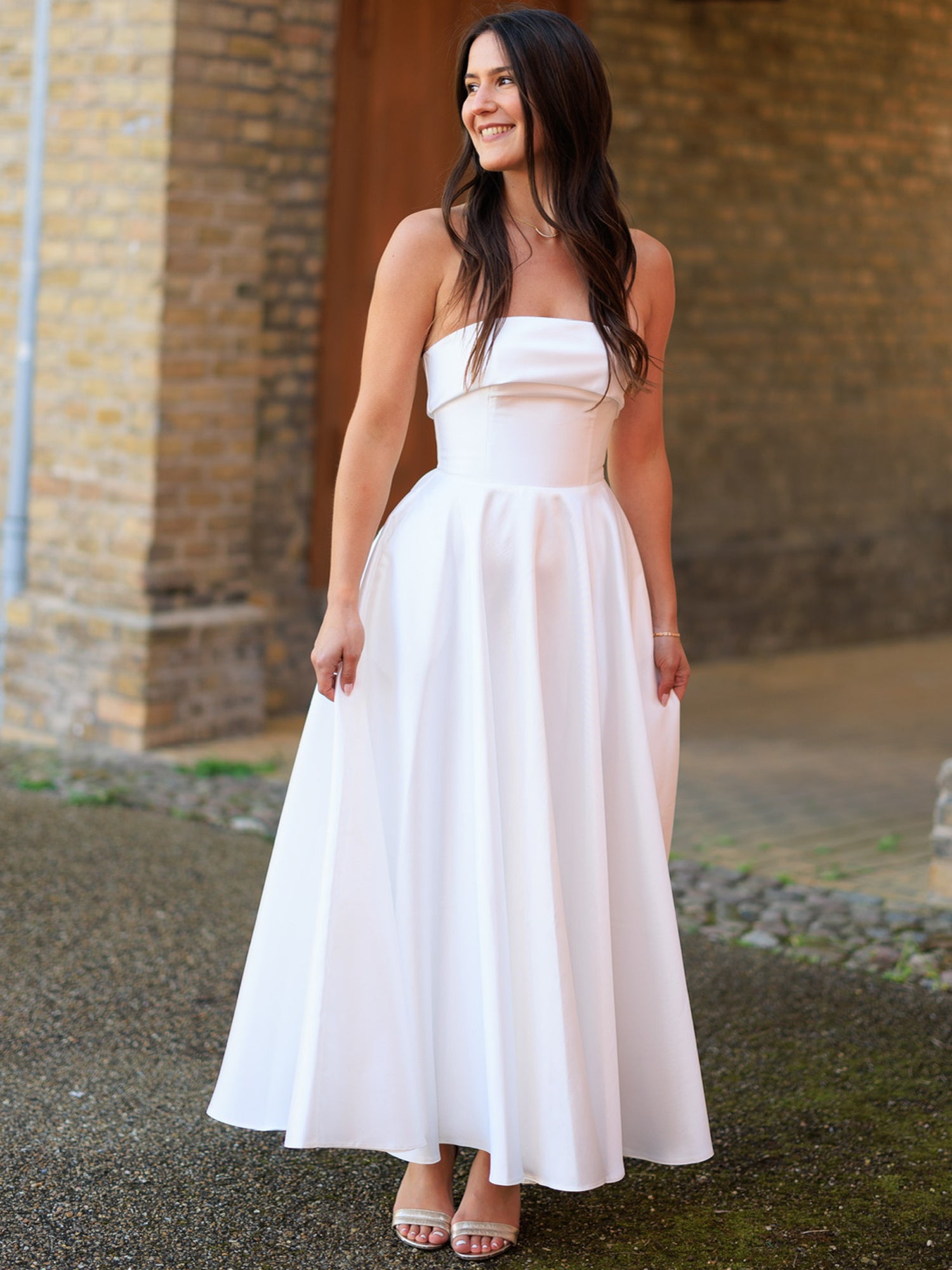 Abendkleid Midi Agnes - Hellblau