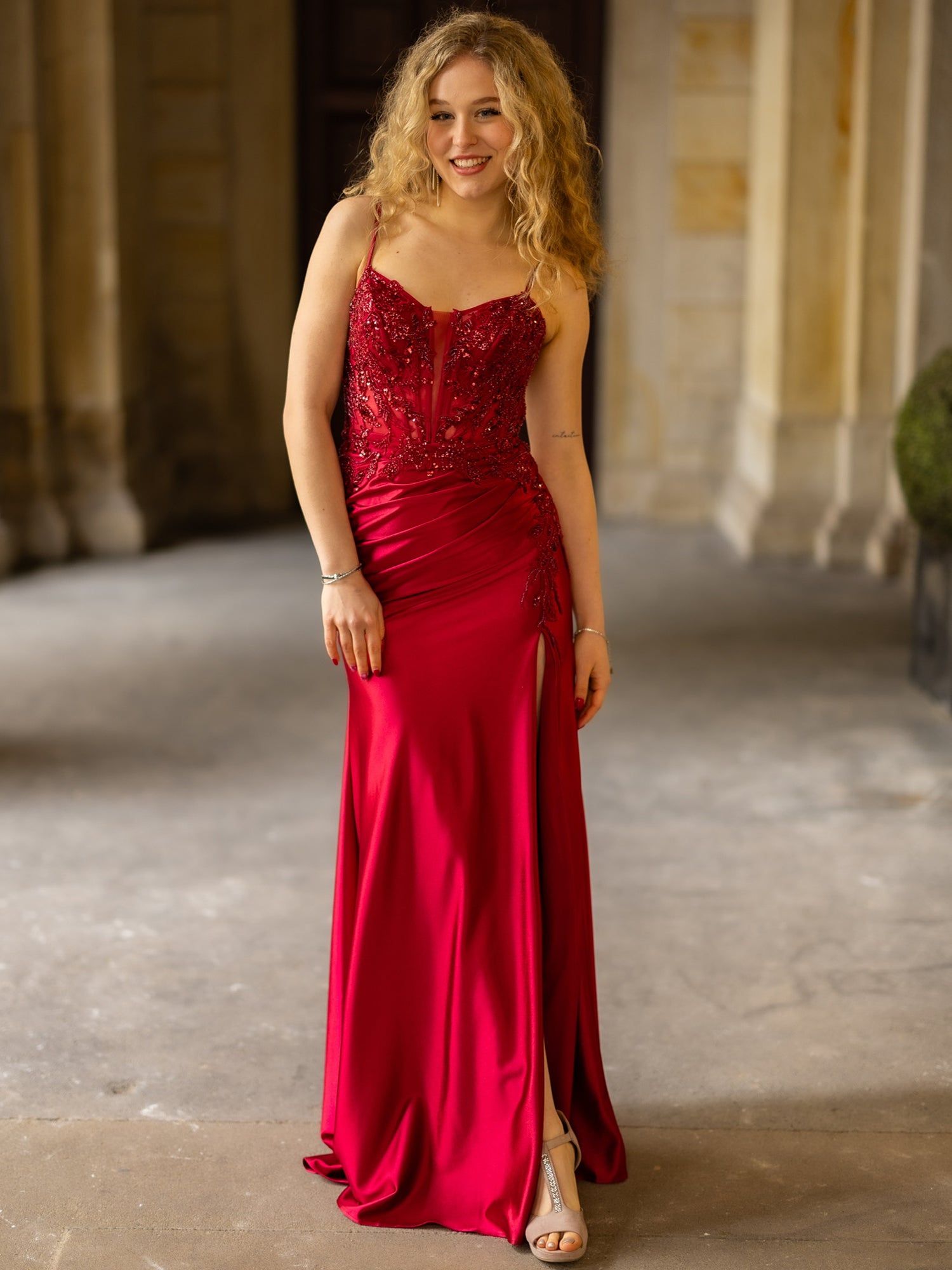 Abendkleid Zafira - Weinrot