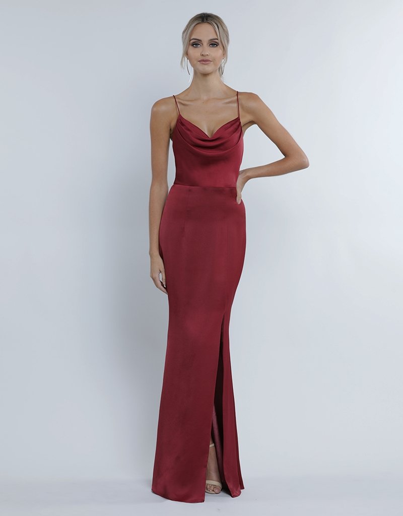 Abendkleid Elena - Weinrot