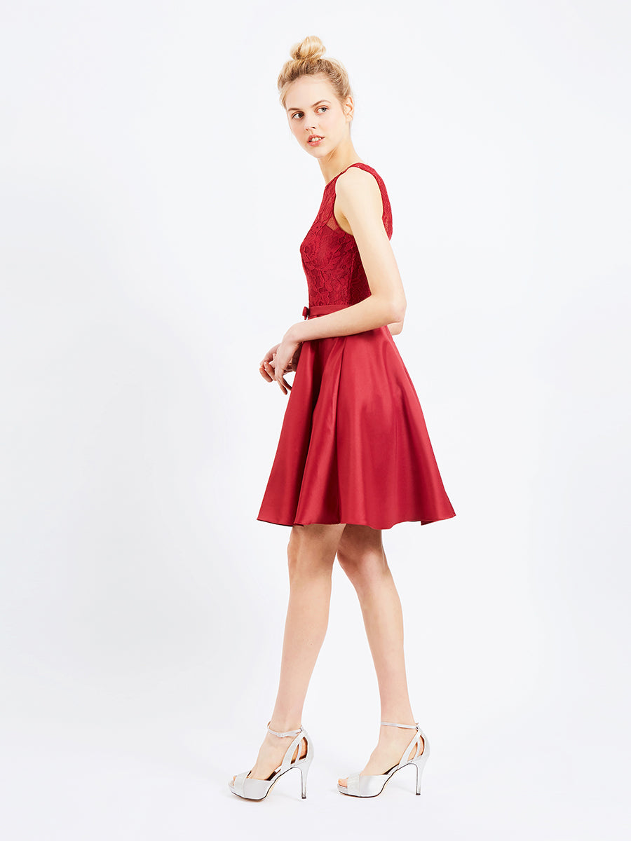 Cocktailkleid Xeneta - Weinrot