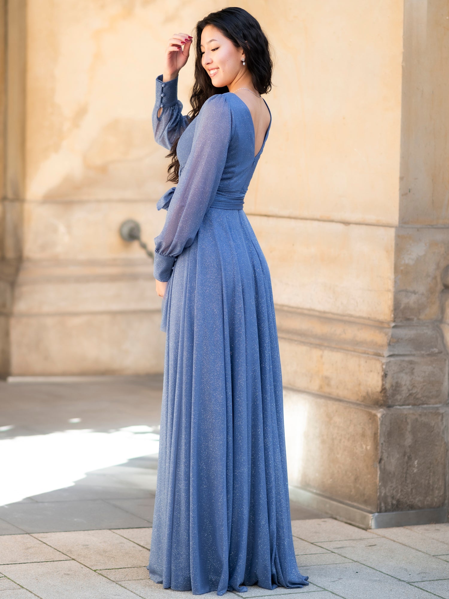 Abendkleid Paynton - Graublau