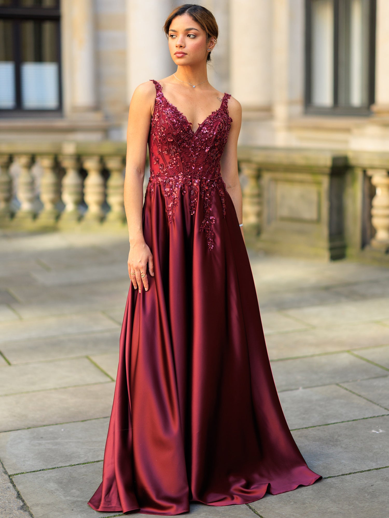 Abendkleid Lunara - Bordeaux