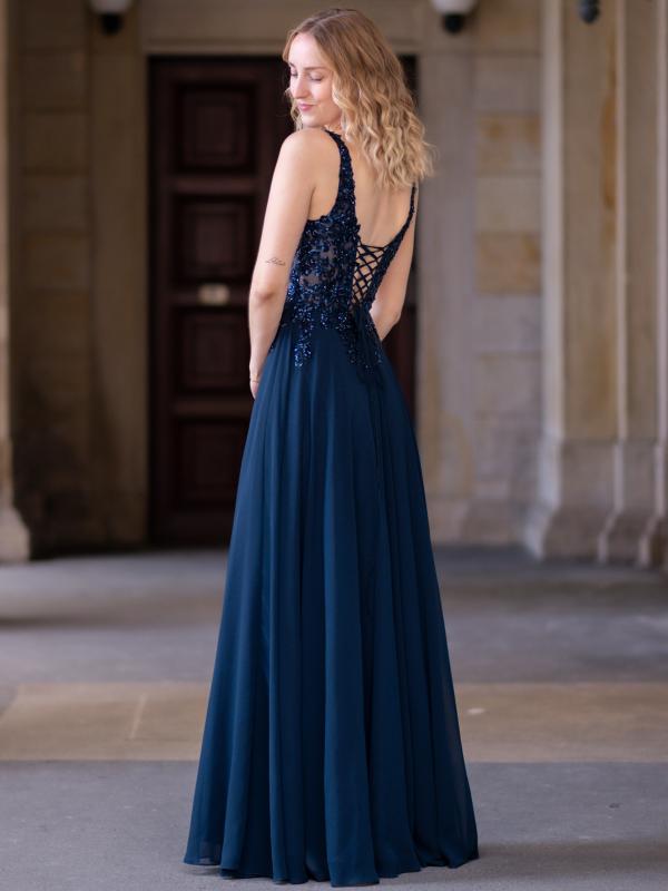 Abendkleid Alexis, dunkelblau h