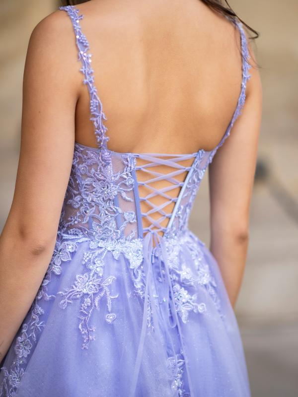 Ballkleid mit Tüll Sofia, lavendelblau d2