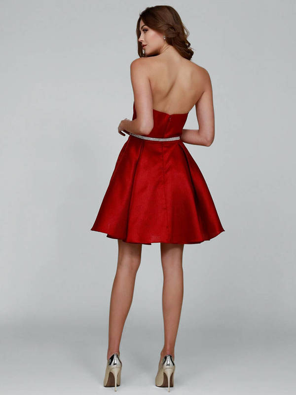 Cocktailkleid Amina, weinrot h