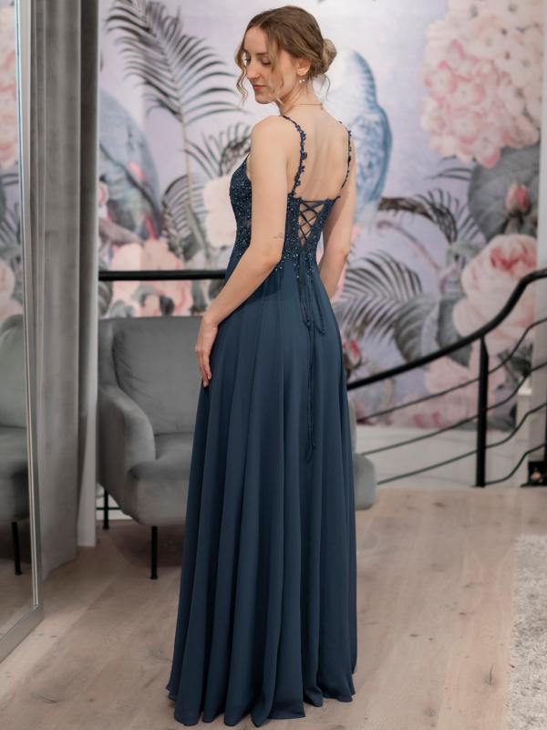 Abendkleid Loretta, graublau h