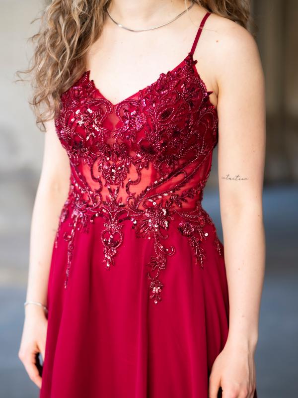 Abendkleid Iselda, weinrot d