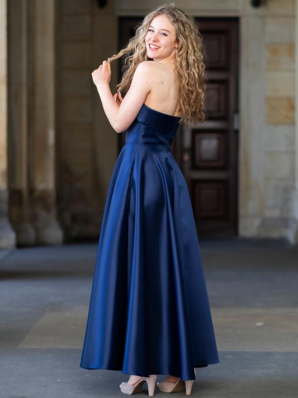 Abendkleid Midi Agnes, dunkelblau h