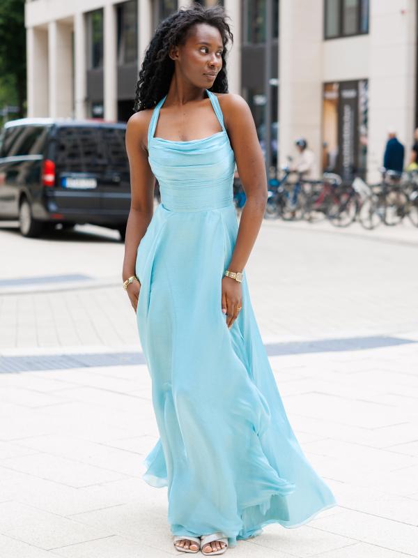 Abendkleid Frieda, salbeigrün v