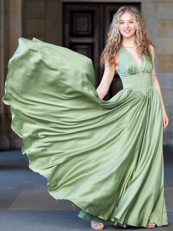 Abendkleid Hanni, olivgrün v2