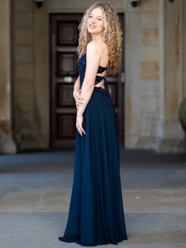 Abendkleid Iselda, dunkelblau s