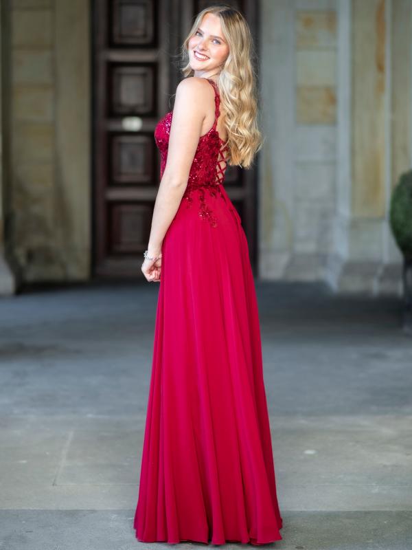 Abendkleid Lavinia, weinrot s