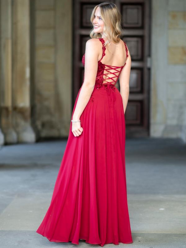 Abendkleid Lavinia, weinrot h