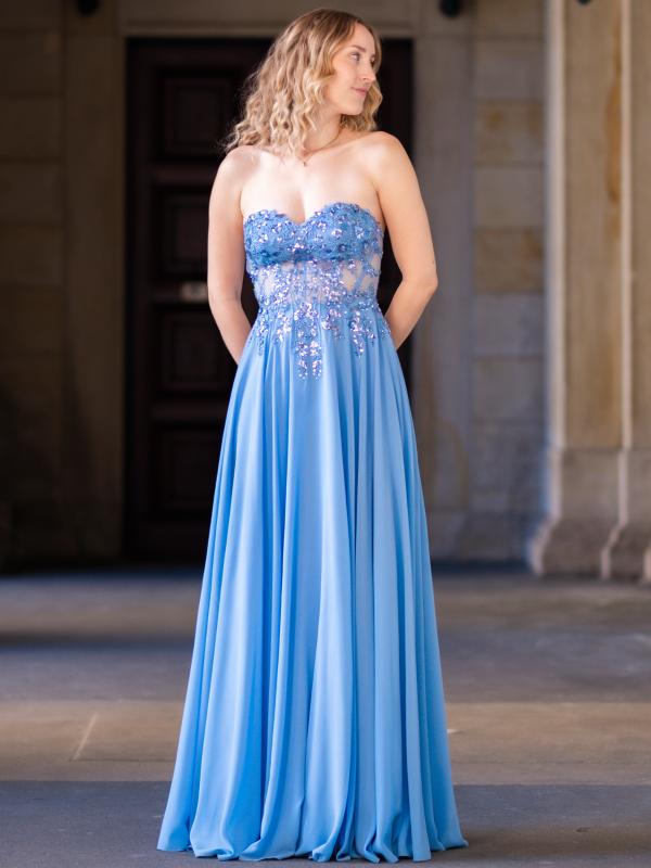 Abendkleid Karina, blau v