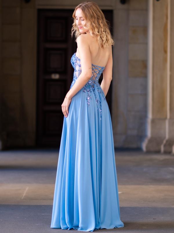 Abendkleid Karina, blau h