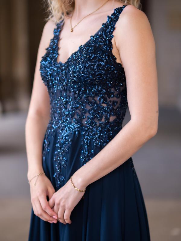 Abendkleid Alexis, dunkelblau d