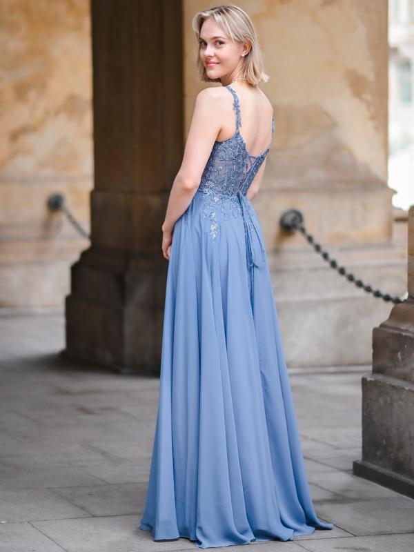 Abendkleid Luana, graublau h