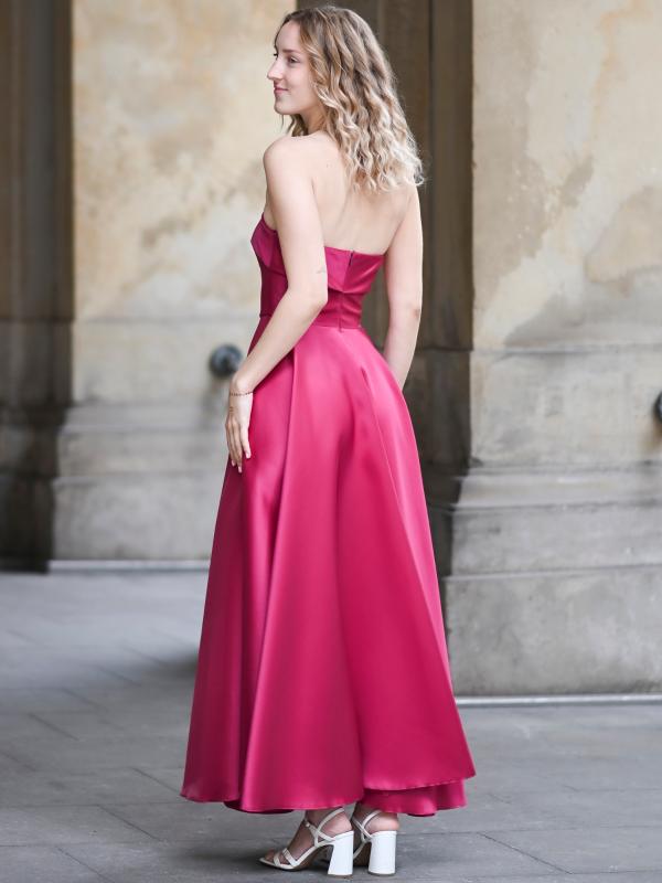 Abendkleid Midi Agnes, fuchsia h