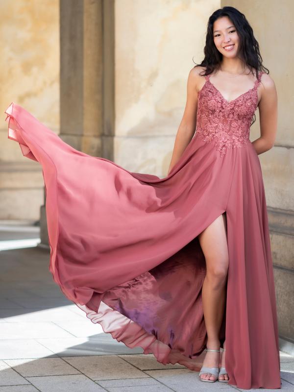 Abendkleid Loretta, teracotta v2