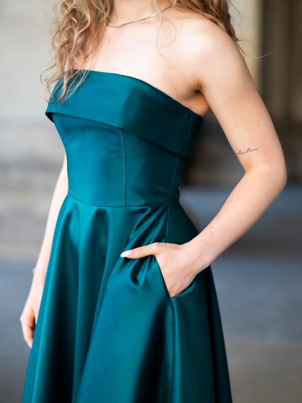 Abendkleid Midi Agnes, dunkelgrün d