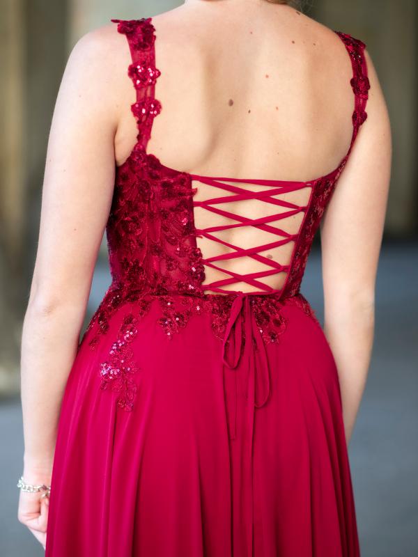 Abendkleid Lavinia, weinrot d2