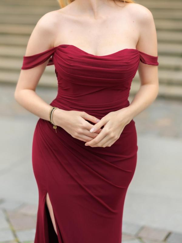 Abendkleid Nikolette, weinrot d