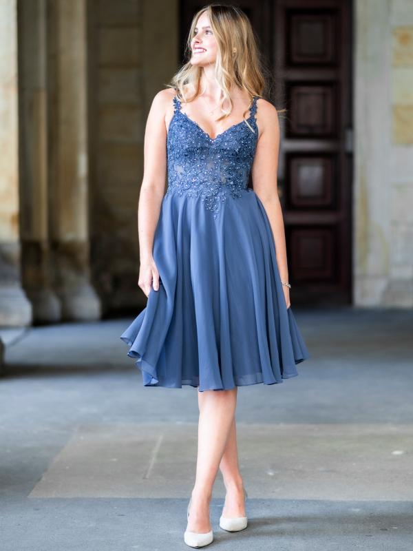 Cocktailkleid Lori, graublau v