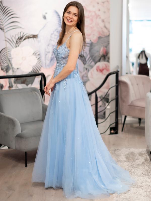 Abendkleid Amelie, hellblau s