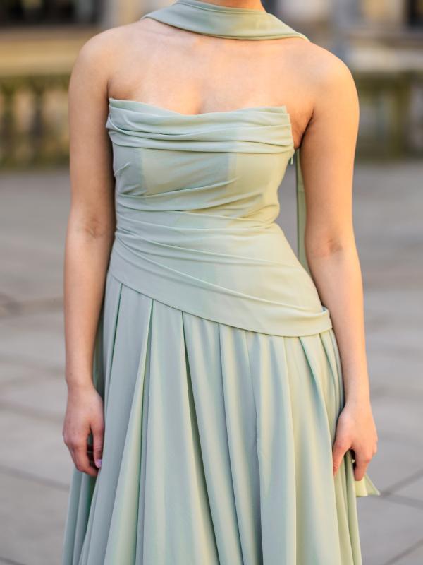 Abendkleid Aurora, salbeigrün d