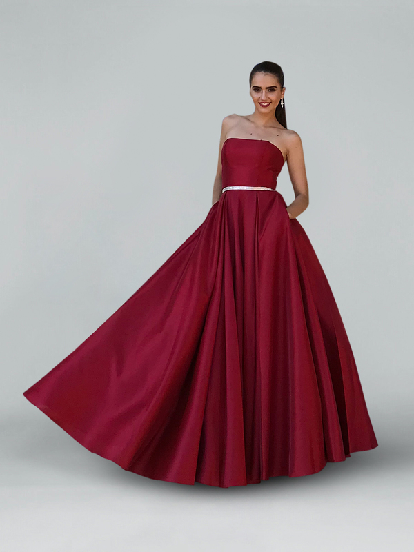 Abendkleid Felina, weinrot v
