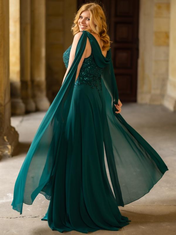 Abendkleid Greta, dunkelgrün s2