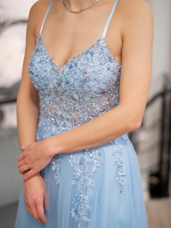 Abendkleid Amelie, hellblau d