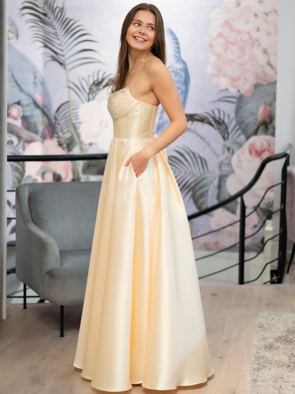 Abendkleid Annabelle, gelb s