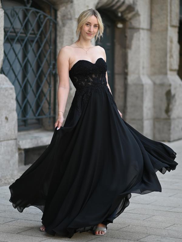 Abendkleid Amarella, schwarz v2