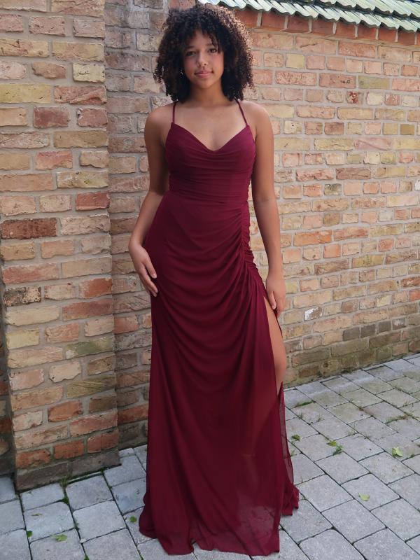 Abendkleid Vesna, weinrot v