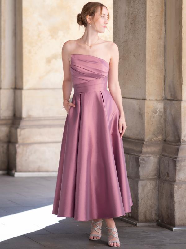 Abendkleid Midi Enya, rosa v