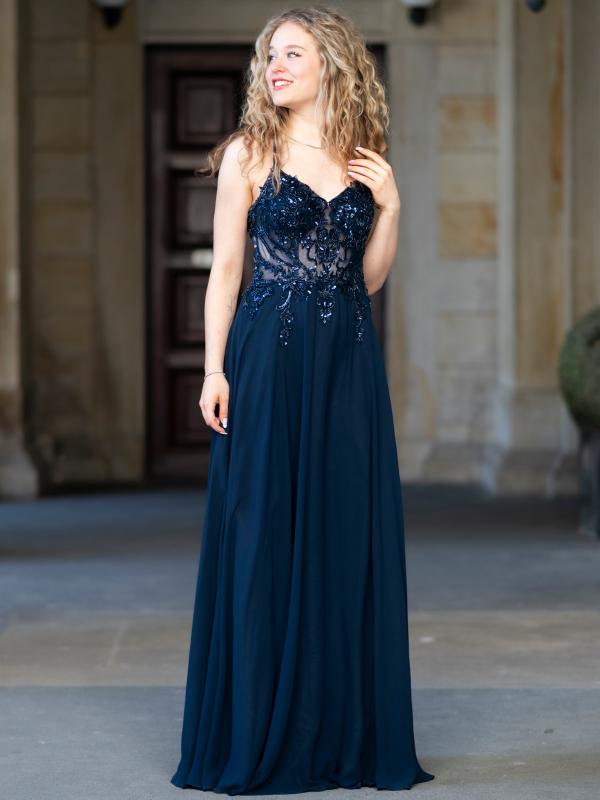 Abendkleid Iselda, dunkelblau 