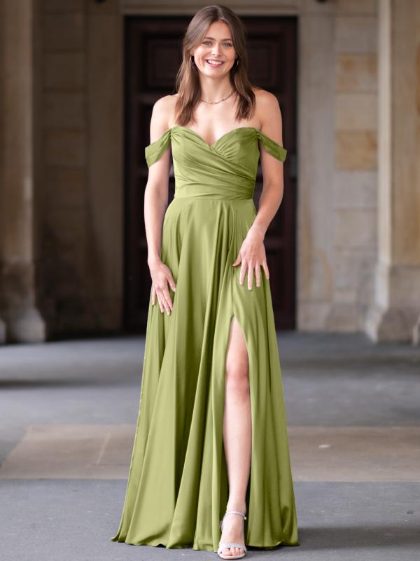 Abendkleid Belinda, olivgrün v