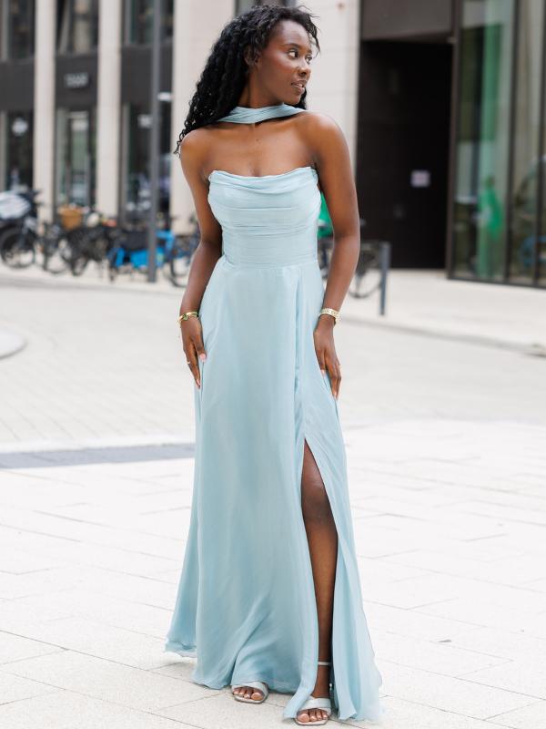 Abendkleid Frieda, salbeigrün v