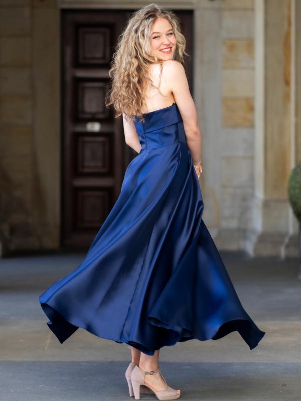 Abendkleid Midi Agnes, dunkelblau s2