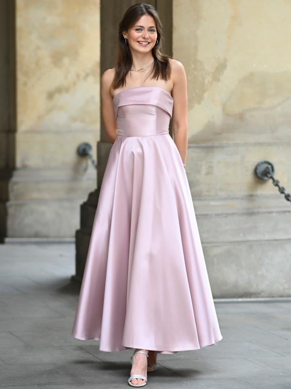 Abendkleid Midi Agnes, rosa v