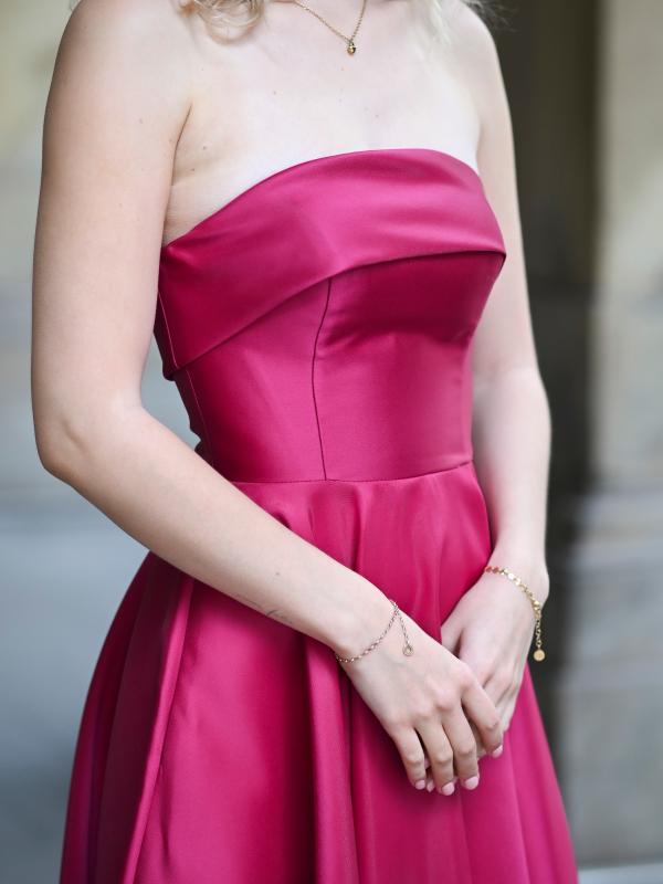 Abendkleid Midi Agnes, fuchsia d