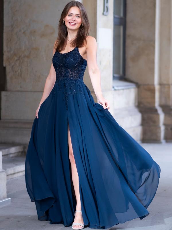 Abendkleid Marina, dunkelblau v2
